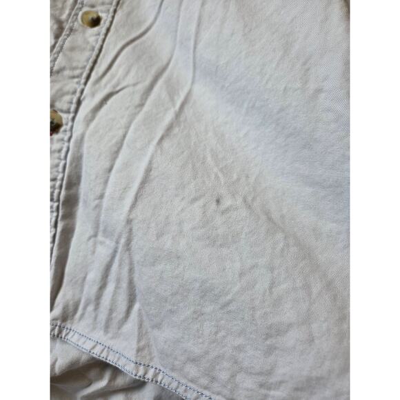 Free People We The Free Oxford Blue Oversided Fit Freddie Shirt sz Large - Picture 4 of 10